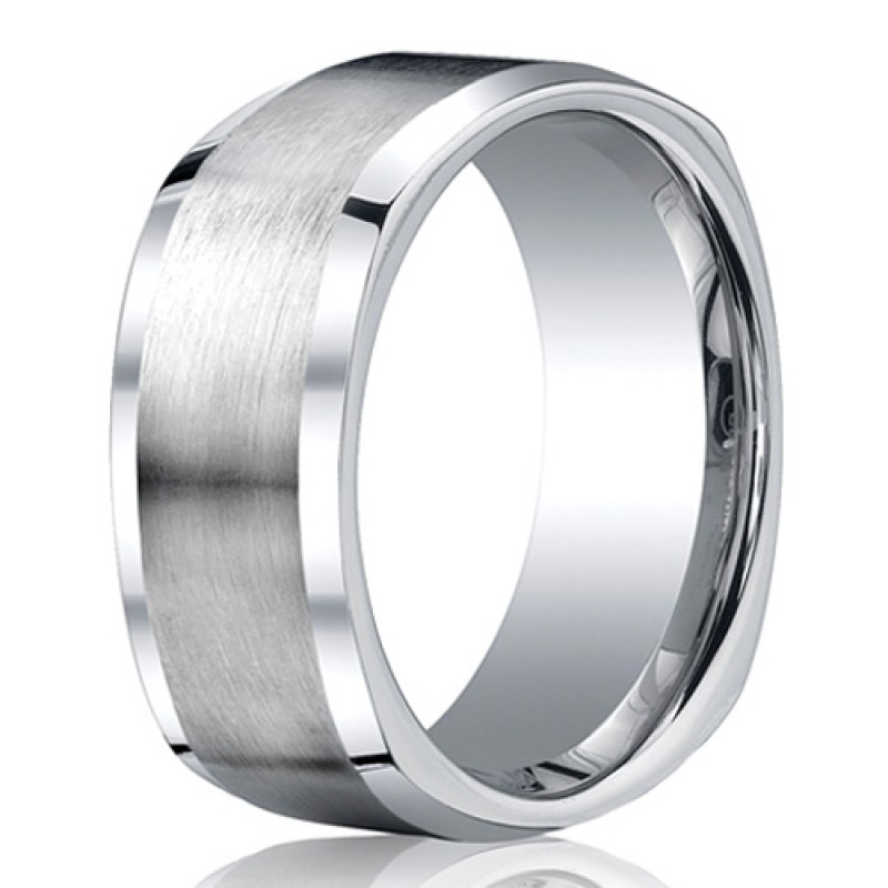Benchmark 9mm Square Cobalt Chrome Ring with Polished Sides