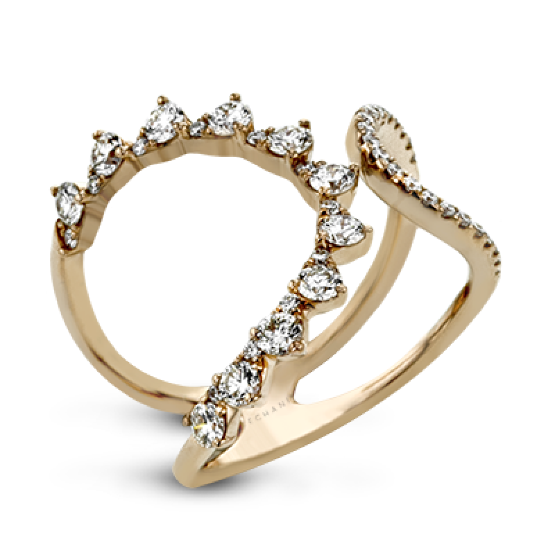 14k Gold Rose ZR2018 Right Hand Ring