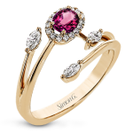 18K WHITE & ROSE GOLD, WITH WHITE DIAMONDS. LR2265-R - COLOR RING
