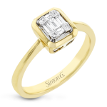 18K YELLOW & WHITE GOLD, WITH WHITE DIAMONDS. LR2776 - RIGHT HAND RING