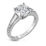 ROUND-CUT SIMON-SET ENGAGEMENT RING IN PLATINUM WITH DIAMONDS