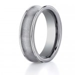 Benchmark 7mm Brushed Concave Tungsten Carbide Ring