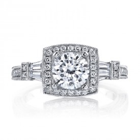 Diamond Engagement Ring 0.64 ct rd 0.25ct bg
