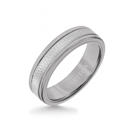 6MM Grey Tungsten Carbide Ring