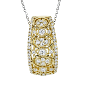 PENDANT NECKLACE IN 18K GOLD WITH DIAMONDS