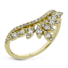 14k Gold Yellow ZR2016 Right Hand Ring
