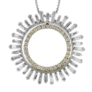 MEDALLION PENDANT IN 18K GOLD WITH DIAMONDS