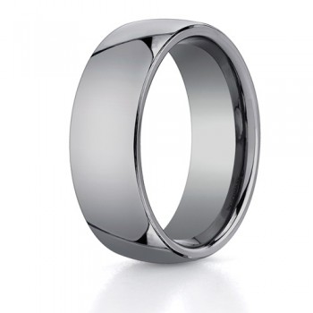 Benchmark 8mm Classic Flat Tungsten Carbide Ring
