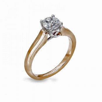 14k Gold White ZR412 Engagement Ring
